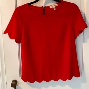 Monteau LA top with scalloped detail